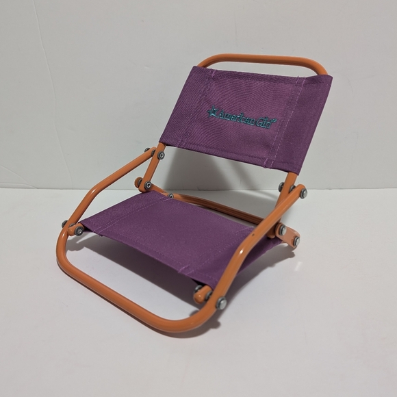American Girl Doll Adventure Campfire Set Fold Up Camp Chair Beach Lounger - Picture 6 of 9